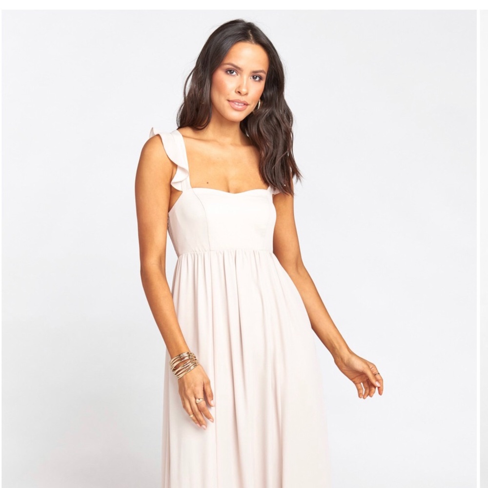 June Maxi Bridesmaid Dress Champagne